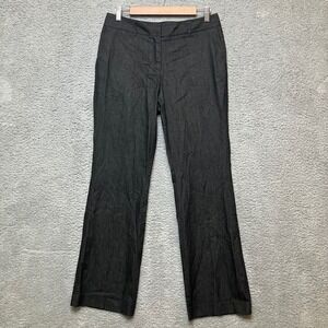 J Jill Jeans Women 6 Black Denim Pants Dark Grey Bootcut Stretch Business Office